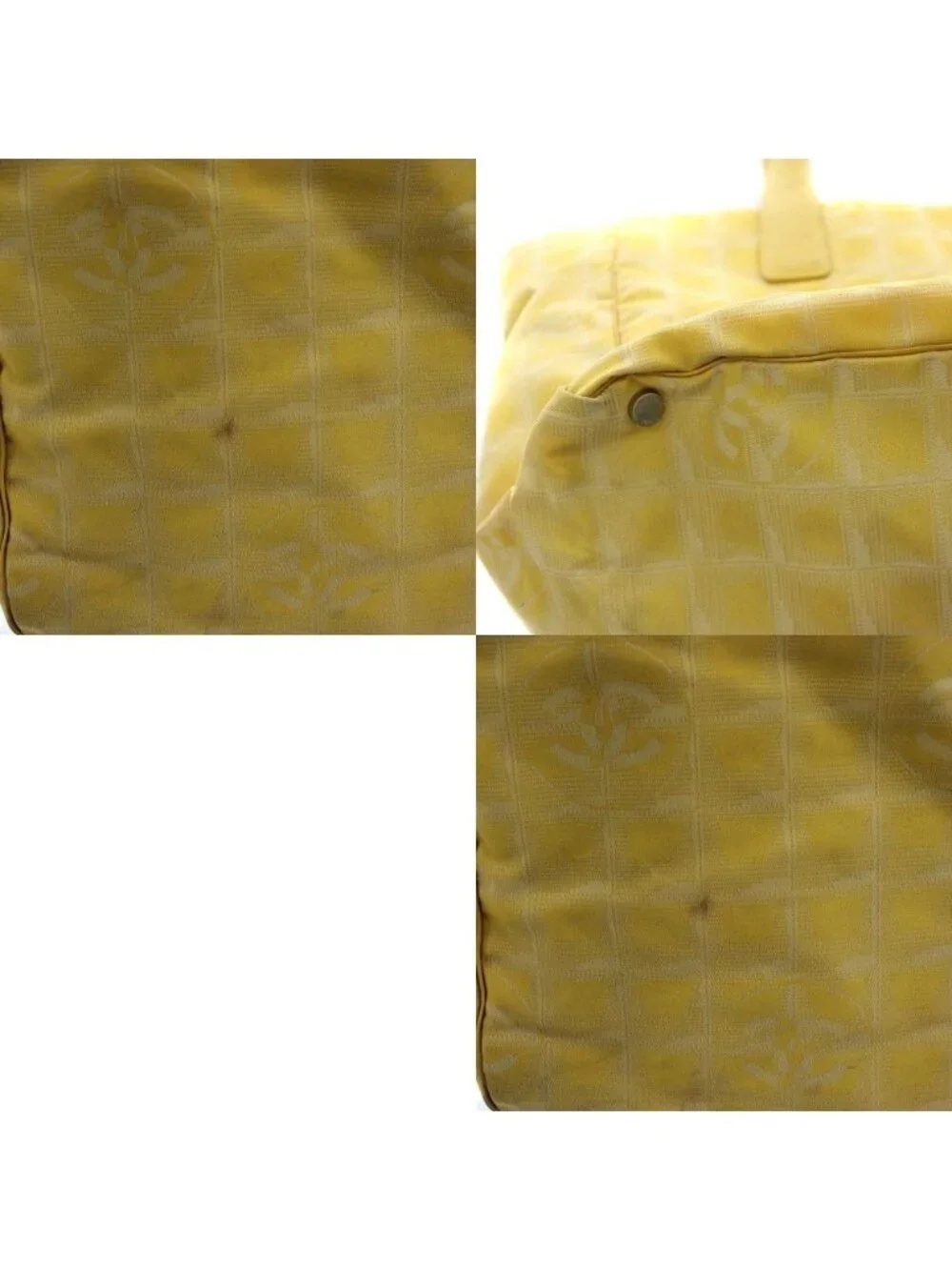 Chanel New Travel Line CC Logo Tote Yellow
